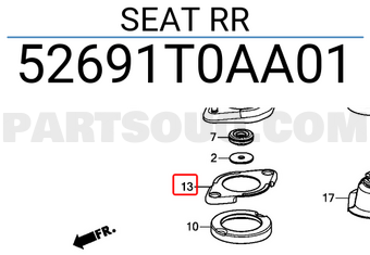 Honda 52691T0AA01 SEAT RR