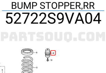 Honda 52722S9VA04 BUMP STOPPER,RR