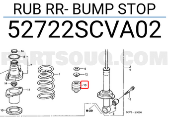 Honda 52722SCVA02 RUB RR- BUMP STOP