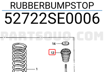 Honda 52722SE0006 RUBBERBUMPSTOP