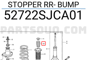 Honda 52722SJCA01 STOPPER RR- BUMP