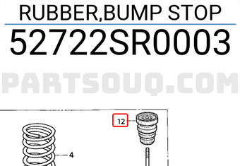 Honda 52722SR0003 RUBBER,BUMP STOP