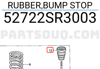 Honda 52722SR3003 RUBBER,BUMP STOP