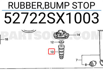 Honda 52722SX1003 RUBBER,BUMP STOP