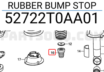 Honda 52722T0AA01 RUBBER BUMP STOP