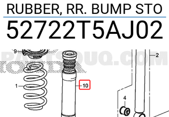 Honda 52722T5AJ02 RUBBER, RR. BUMP STO