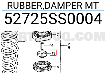 Honda 52725SS0004 RUBBER,DAMPER MT