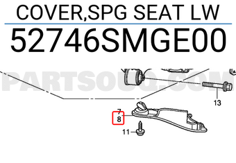 Honda 52746SMGE00 COVER,SPG SEAT LW