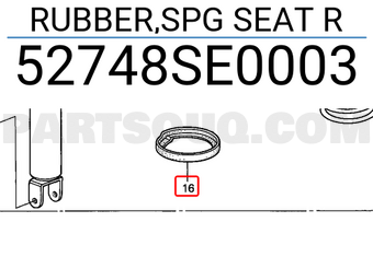 Honda 52748SE0003 RUBBER,SPG SEAT R