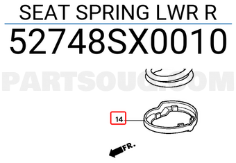 Honda 52748SX0010 SEAT SPRING LWR R