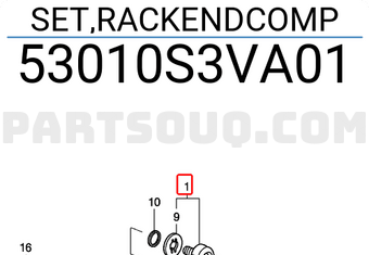 Honda 53010S3VA01 SET,RACKENDCOMP