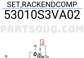 Honda 53010S3VA02 SET,RACKENDCOMP