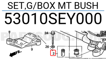 Honda 53010SEY000 SET,G/BOX MT BUSH