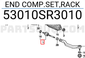 Honda 53010SR3010 END COMP.SET,RACK