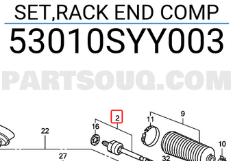 Honda 53010SYY003 SET,RACK END COMP