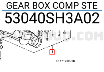 Honda 53040SH3A02 GEAR BOX COMP STE