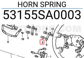 Honda 53155SA0003 HORN SPRING