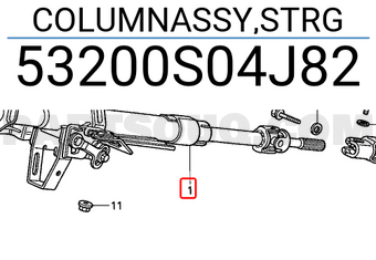 Honda 53200S04J82 COLUMNASSY,STRG