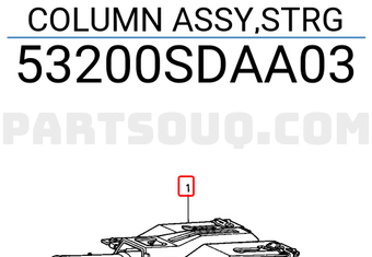 Honda 53200SDAA03 COLUMN ASSY,STRG