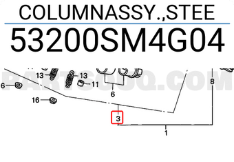 Honda 53200SM4G04 COLUMNASSY.,STEE