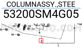 Honda 53200SM4G05 COLUMNASSY.,STEE