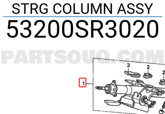 Honda 53200SR3020 STRG COLUMN ASSY