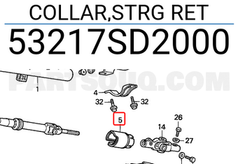 Honda 53217SD2000 COLLAR,STRG RET