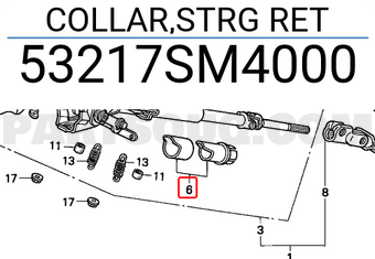 Honda 53217SM4000 COLLAR,STRG RET