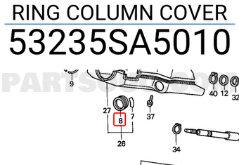 Honda 53235SA5010 RING COLUMN COVER