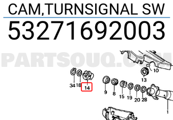 Honda 53271692003 CAM,TURNSIGNAL SW