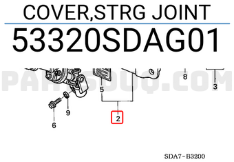 Honda 53320SDAG01 COVER,STRG JOINT