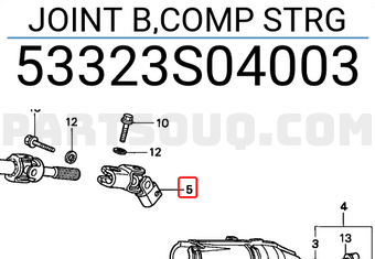 Honda 53323S04003 JOINT B,COMP STRG