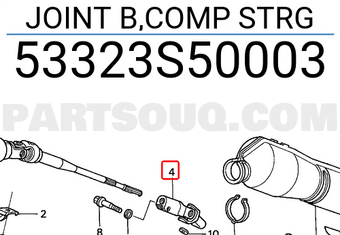 Honda 53323S50003 JOINT B,COMP STRG