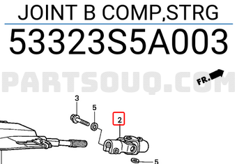 Honda 53323S5A003 JOINT B COMP,STRG