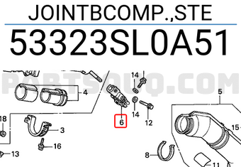 Honda 53323SL0A51 JOINTBCOMP.,STE
