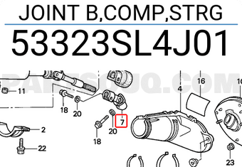 Honda 53323SL4J01 JOINT B,COMP,STRG