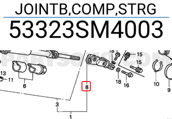 Honda 53323SM4003 JOINTB,COMP,STRG