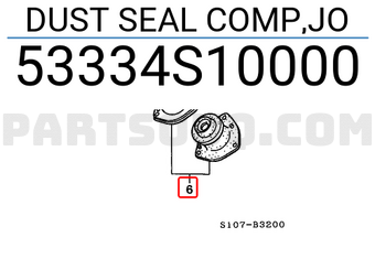 Honda 53334S10000 DUST SEAL COMP,JO