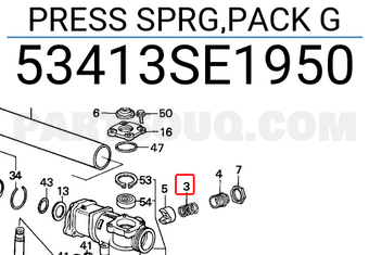 Honda 53413SE1950 PRESS SPRG,PACK G