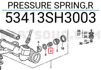 Honda 53413SH3003 PRESSURE SPRING,R