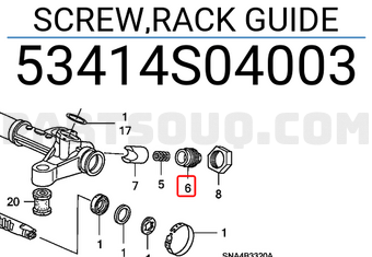 Honda 53414S04003 SCREW,RACK GUIDE