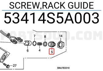 Honda 53414S5A003 SCREW,RACK GUIDE