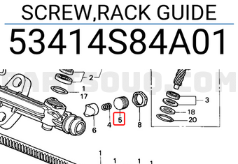 Honda 53414S84A01 SCREW,RACK GUIDE
