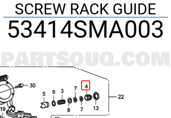 Honda 53414SMA003 SCREW RACK GUIDE