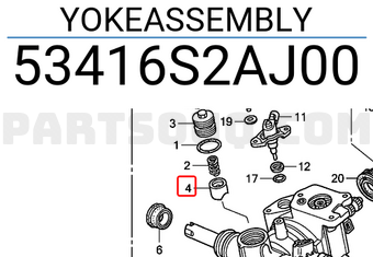 Honda 53416S2AJ00 YOKEASSEMBLY