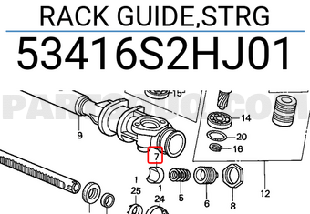 Honda 53416S2HJ01 RACK GUIDE,STRG