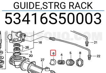 Honda 53416S50003 GUIDE,STRG RACK
