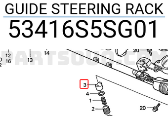Honda 53416S5SG01 GUIDE STEERING RACK