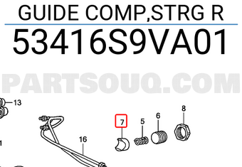 Honda 53416S9VA01 GUIDE COMP,STRG R
