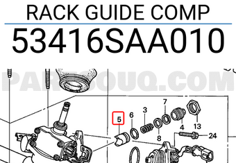 Honda 53416SAA010 RACK GUIDE COMP